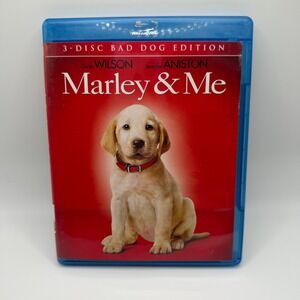 Marley & Me Blu-ray 3-Disc Bad Dog Edition Jennifer Aniston Owen Wilson Movie